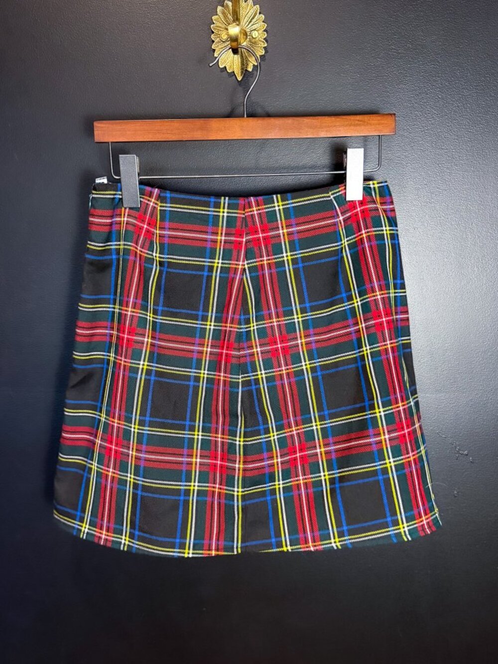 Design Lab Red Tartan Mini Skirt